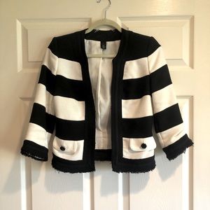 WHBM Black and White Blazer